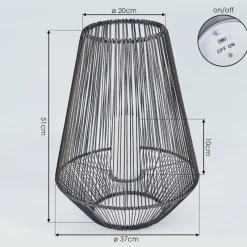 hofstein lampe solaire Mendola LED Gris, 1 lumière