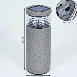 hofstein lampe solaire Mesabolo LED Gris, Noir, 1 lumière