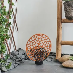 Luminaires Orientaux-hofstein lampe solaire Mesan LED Rouille, Noir, 2 lumières