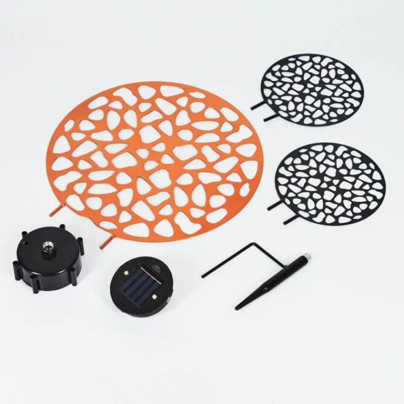 Luminaires Orientaux-hofstein lampe solaire Mesan LED Rouille, Noir, 2 lumières