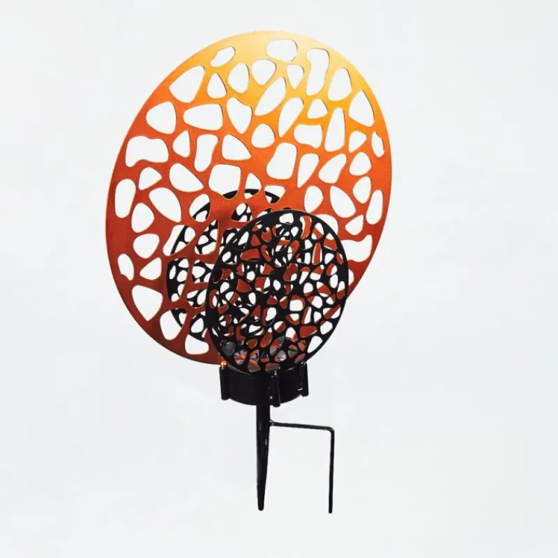 Luminaires Orientaux-hofstein lampe solaire Mesan LED Rouille, Noir, 2 lumières