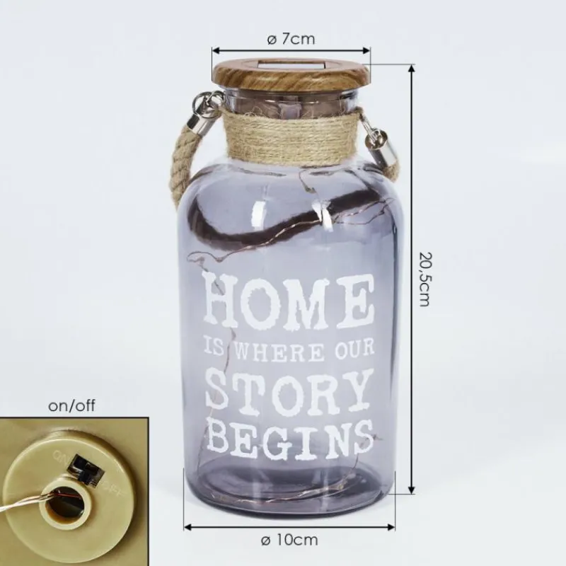 Suspension Verre Fumé-hofstein lampe solaire Moliitsi LED Brun, Fumée, 10 lumières