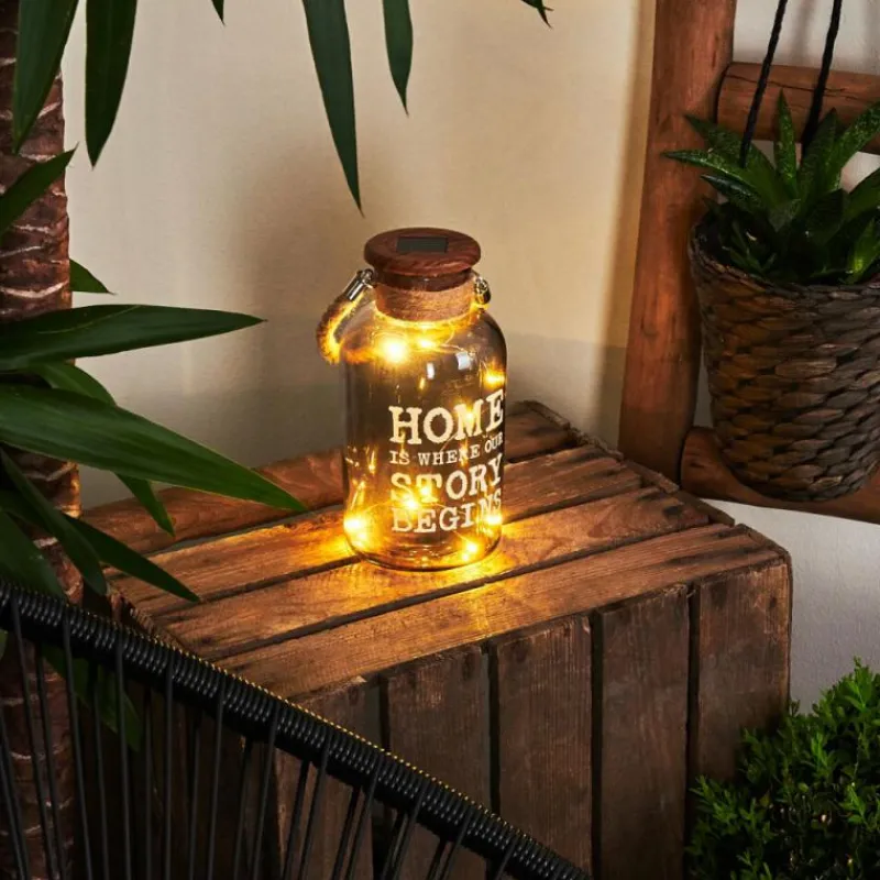 Suspension Verre Fumé-hofstein lampe solaire Moliitsi LED Brun, Fumée, 10 lumières