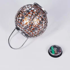 hofstein lampe solaire Moreland LED Cuivre, Noir, Argenté, 1 lumière