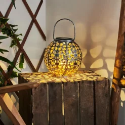 hofstein lampe solaire Moreland LED Cuivre, Noir, Argenté, 1 lumière