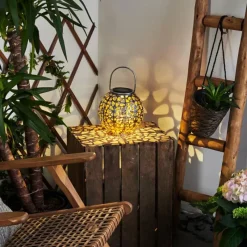 hofstein lampe solaire Moreland LED Cuivre, Noir, Argenté, 1 lumière