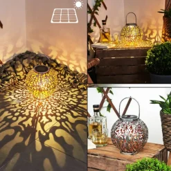 Lampes À Boules-hofstein lampe solaire Moreland LED Cuivre, Noir, Argenté, 1 lumière