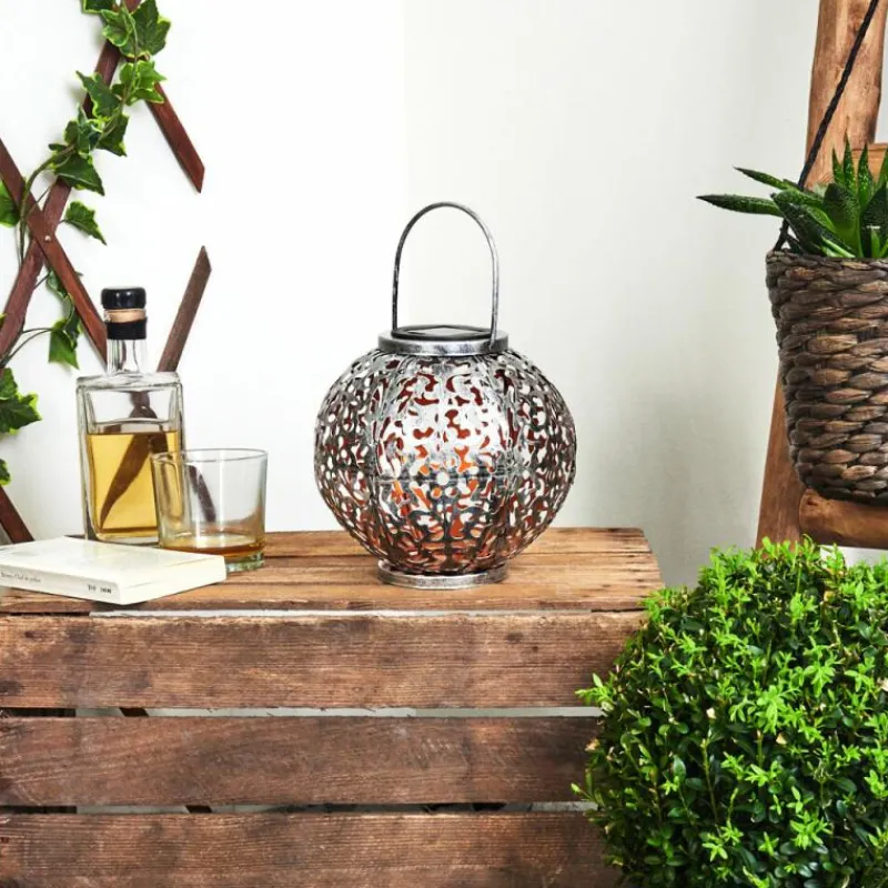 Lampes À Boules-hofstein lampe solaire Moreland LED Cuivre, Noir, Argenté, 1 lumière