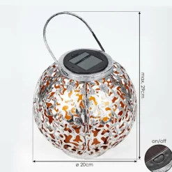 Lampes À Boules-hofstein lampe solaire Moreland LED Cuivre, Noir, Argenté, 1 lumière