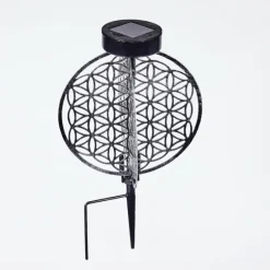 Luminaires Orientaux-hofstein lampe solaire Mésan LED Noir, Argenté, 1 lumière