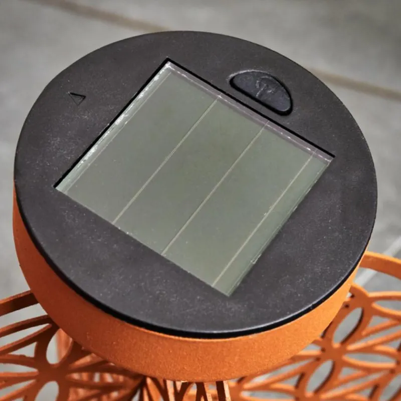 Luminaires Orientaux-hofstein lampe solaire Mésan LED Rouille, Noir, 1 lumière