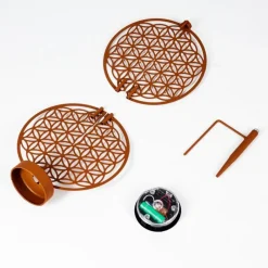 Luminaires Orientaux-hofstein lampe solaire Mésan LED Rouille, Noir, 1 lumière