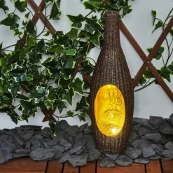 Luminaires Orientaux-hofstein lampe solaire Otterstad LED Brun, Or, 1 lumière