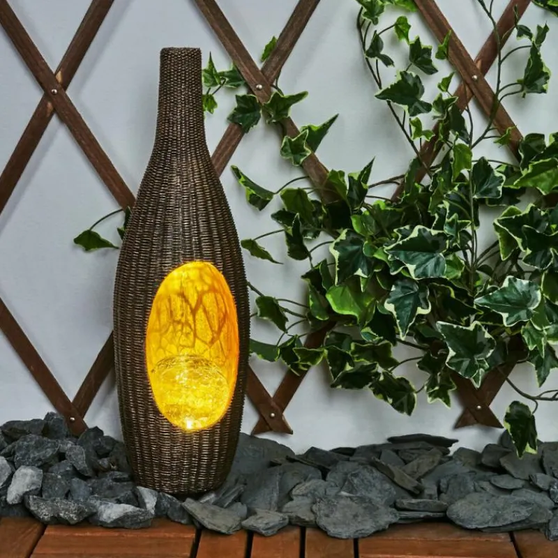 Luminaires Orientaux-hofstein lampe solaire Otterstad LED Brun, Or, 1 lumière