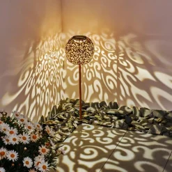 Lampes À Boules-hofstein lampe solaire Paradiski LED Rouille, 1 lumière