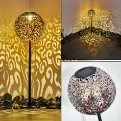 Luminaires Rustiques-hofstein lampe solaire Paradiski LED Noir, 1 lumière