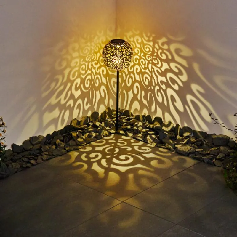 Luminaires Rustiques-hofstein lampe solaire Paradiski LED Noir, 1 lumière