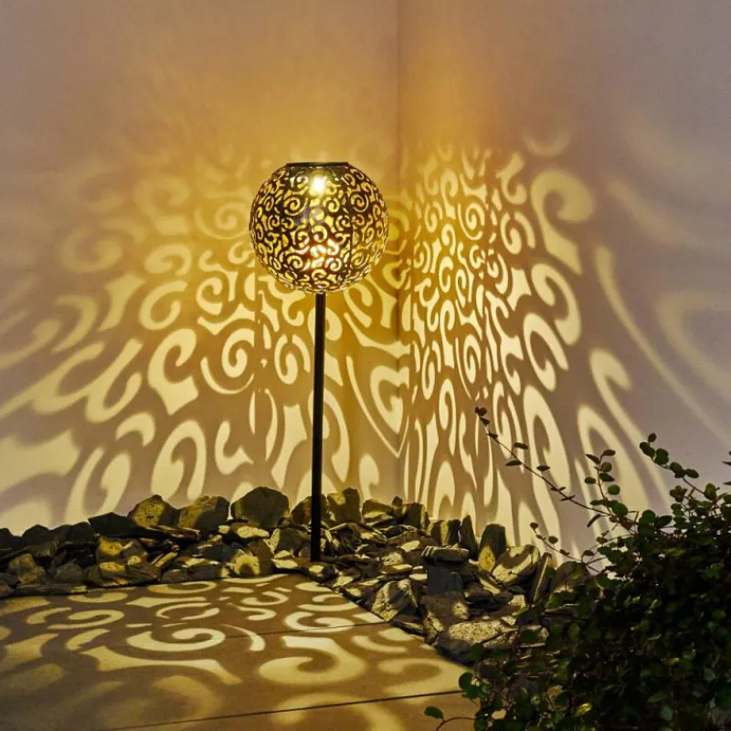 Luminaires Rustiques-hofstein lampe solaire Paradiski LED Noir, 1 lumière