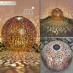 Luminaires Rustiques-hofstein lampe solaire Paradiski LED Cuivre, Argenté, 1 lumière