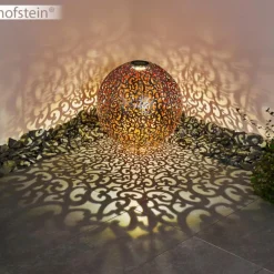 Luminaires Rustiques-hofstein lampe solaire Paradiski LED Cuivre, Argenté, 1 lumière