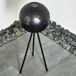 Lampes À Boules-hofstein lampe solaire Paralia LED Noir, 1 lumière