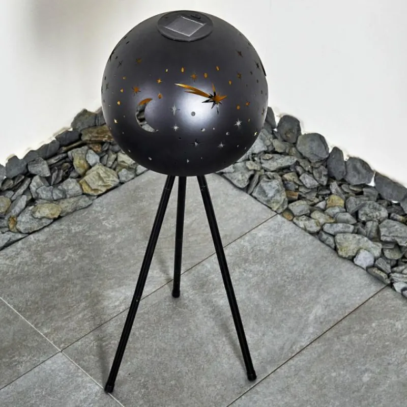 Lampes À Boules-hofstein lampe solaire Paralia LED Noir, 1 lumière