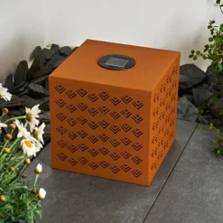 Luminaires Rustiques-hofstein lampe solaire Parikia LED Rouille, 1 lumière