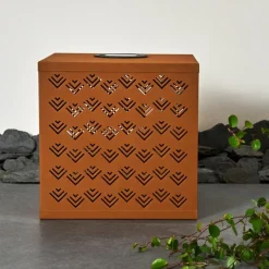 Luminaires Rustiques-hofstein lampe solaire Parikia LED Rouille, 1 lumière