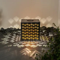 Luminaires Rustiques-hofstein lampe solaire Parikia LED Cuivre, Argenté, 1 lumière