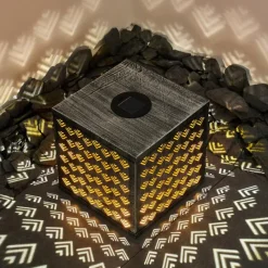 Luminaires Rustiques-hofstein lampe solaire Parikia LED Cuivre, Argenté, 1 lumière