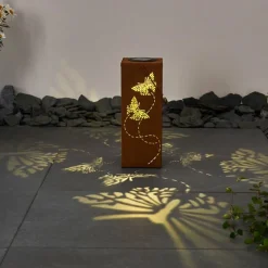 Luminaires Orientaux-hofstein lampe solaire Parikia LED Rouille, 1 lumière