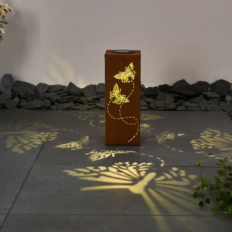 Luminaires Orientaux-hofstein lampe solaire Parikia LED Rouille, 1 lumière