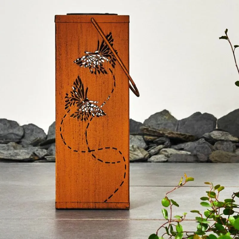 Luminaires Orientaux-hofstein lampe solaire Parikia LED Rouille, 1 lumière