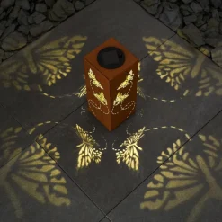 Luminaires Orientaux-hofstein lampe solaire Parikia LED Rouille, 1 lumière