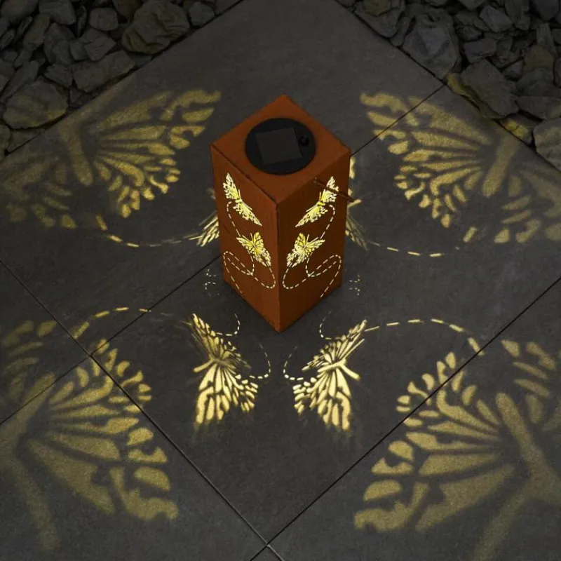 Luminaires Orientaux-hofstein lampe solaire Parikia LED Rouille, 1 lumière