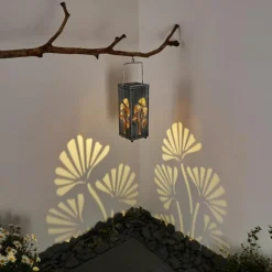 Luminaires Rustiques-hofstein lampe solaire Parikia LED Cuivre, Argenté, 1 lumière