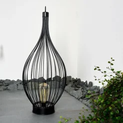 Luminaires Rustiques-hofstein lampe solaire Pasadena LED Noir, 1 lumière