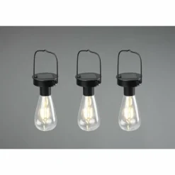 Luminaires Reality lampe solaire Reality Campus LED Noir, 3 lumières