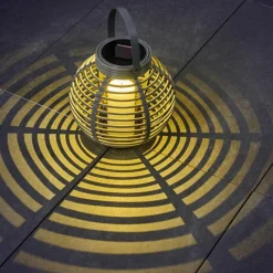 Luminaires Rustiques-hofstein lampe solaire Rehovot LED Gris, 1 lumière