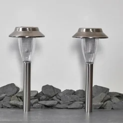 hofstein lampe solaire Rovigo LED Nickel mat, 1 lumière