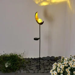 Luminaires Rustiques-hofstein lampe solaire Rovinj LED Cuivre, Noir, 1 lumière