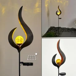 Luminaires Rustiques-hofstein lampe solaire Rovinj LED Anthracite, Cuivre, 1 lumière