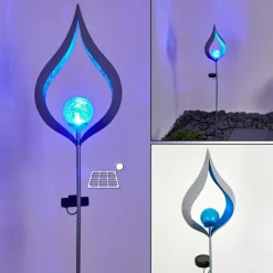 Luminaires Rustiques-hofstein lampe solaire Rovinj LED Argenté, 1 lumière