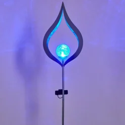 Luminaires Rustiques-hofstein lampe solaire Rovinj LED Argenté, 1 lumière