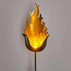 Luminaires Rustiques-hofstein lampe solaire Rovinj LED Noir doré, 1 lumière