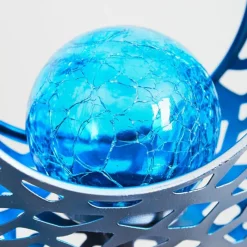 Luminaires Rustiques-hofstein lampe solaire Rovinj LED Bleu, Argenté, 1 lumière