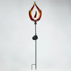 hofstein lampe solaire Rovinj LED Jaune, Rouge, Noir, 10 lumières