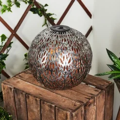 hofstein lampe solaire Samoao LED Cuivre, Noir, Argenté, 1 lumière