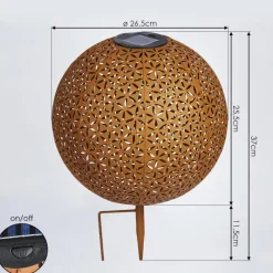 hofstein lampe solaire Samoao LED Rouille, Noir, 1 lumière