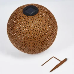 hofstein lampe solaire Samoao LED Rouille, Noir, 1 lumière